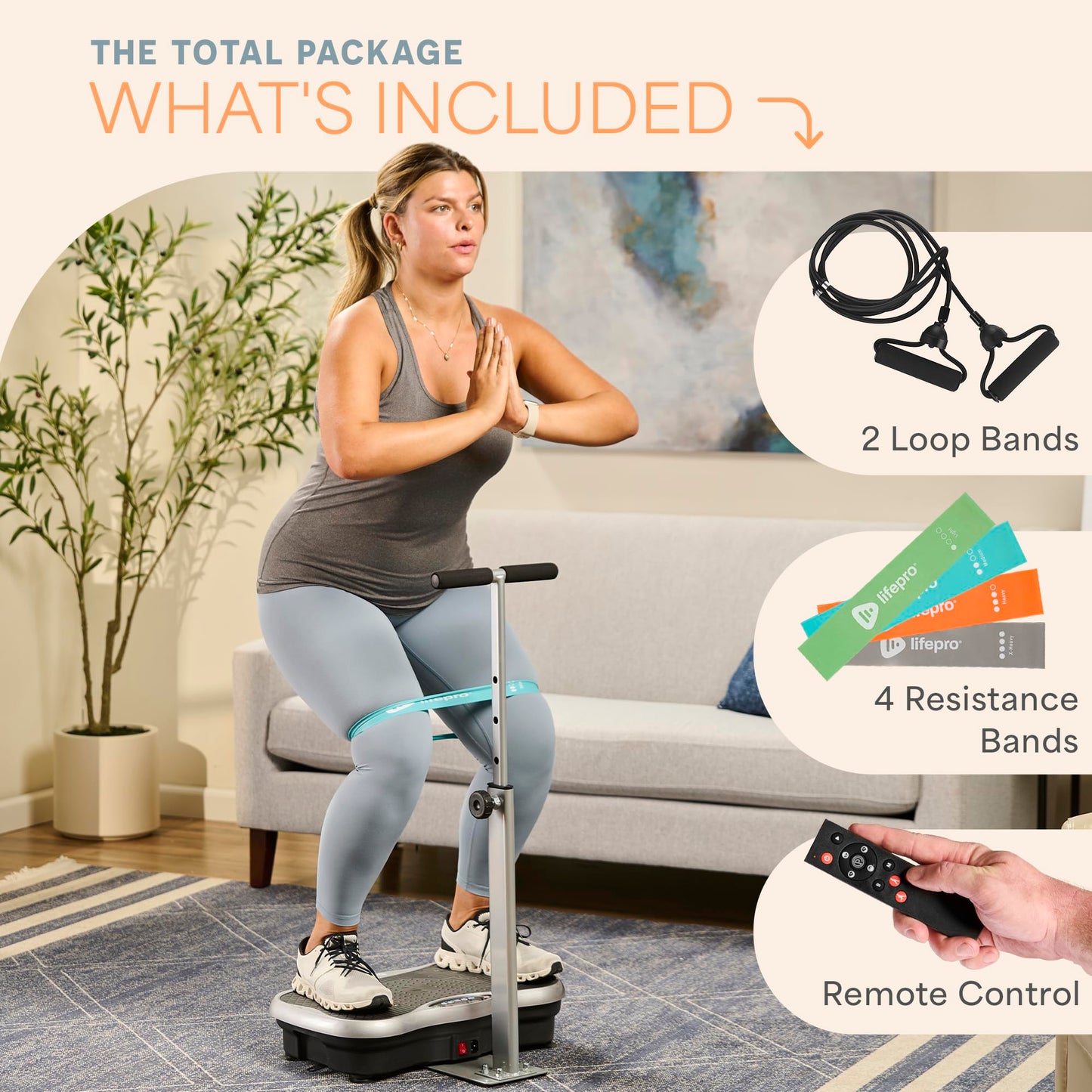 Lifepro Vibration Plate Exercise Machine with Magnetic Acupoints - Full Body Vibration Platform for Beginners and Recovery - Ideal Lymphatic Drainage Massager for Muscle Toning and Overall Fitness