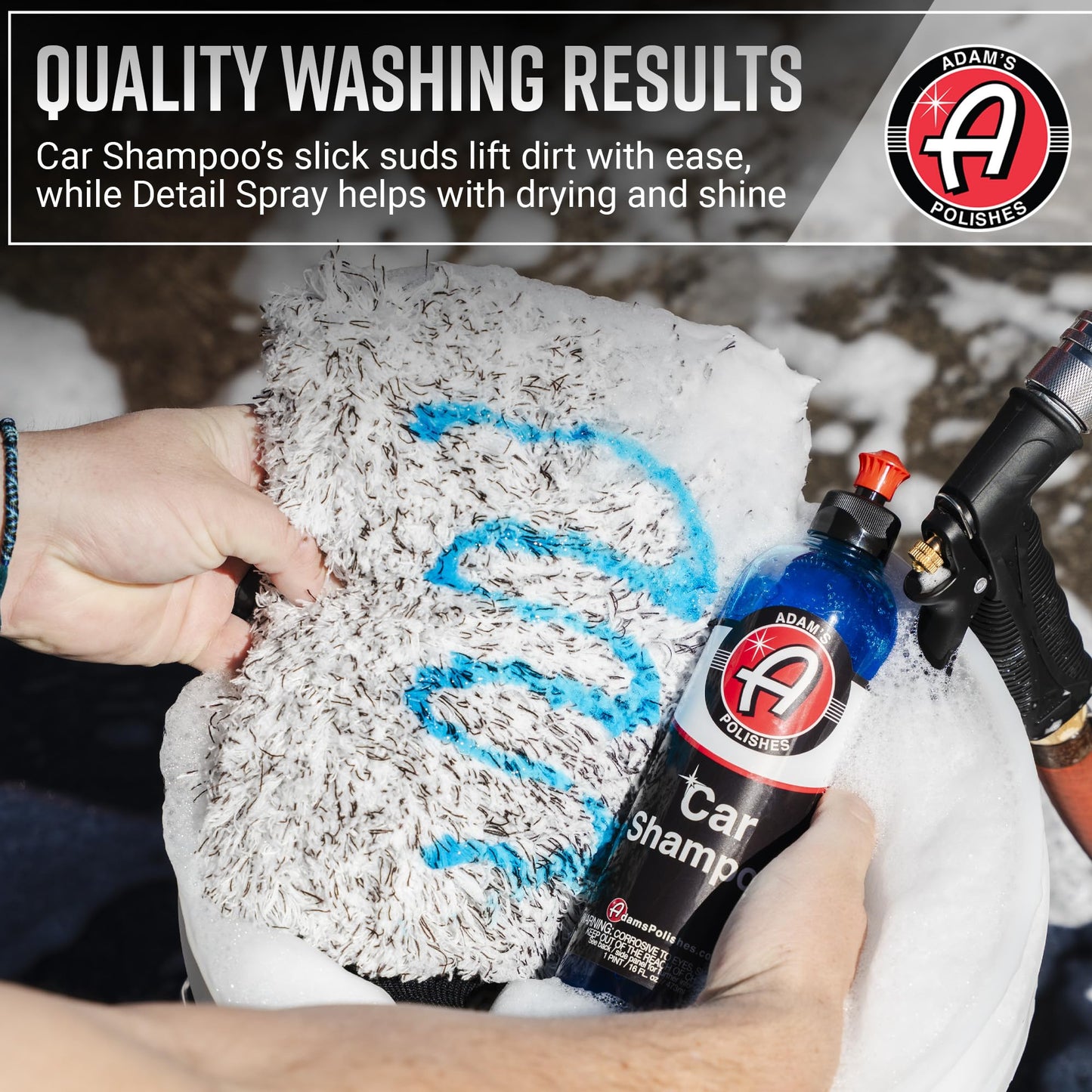 Adam's Essential Car Wash Kit (14-Item) - Auto Detailing Car Care Cleaning Kit Car & Truck Lovers, Dads, Moms and DIYers