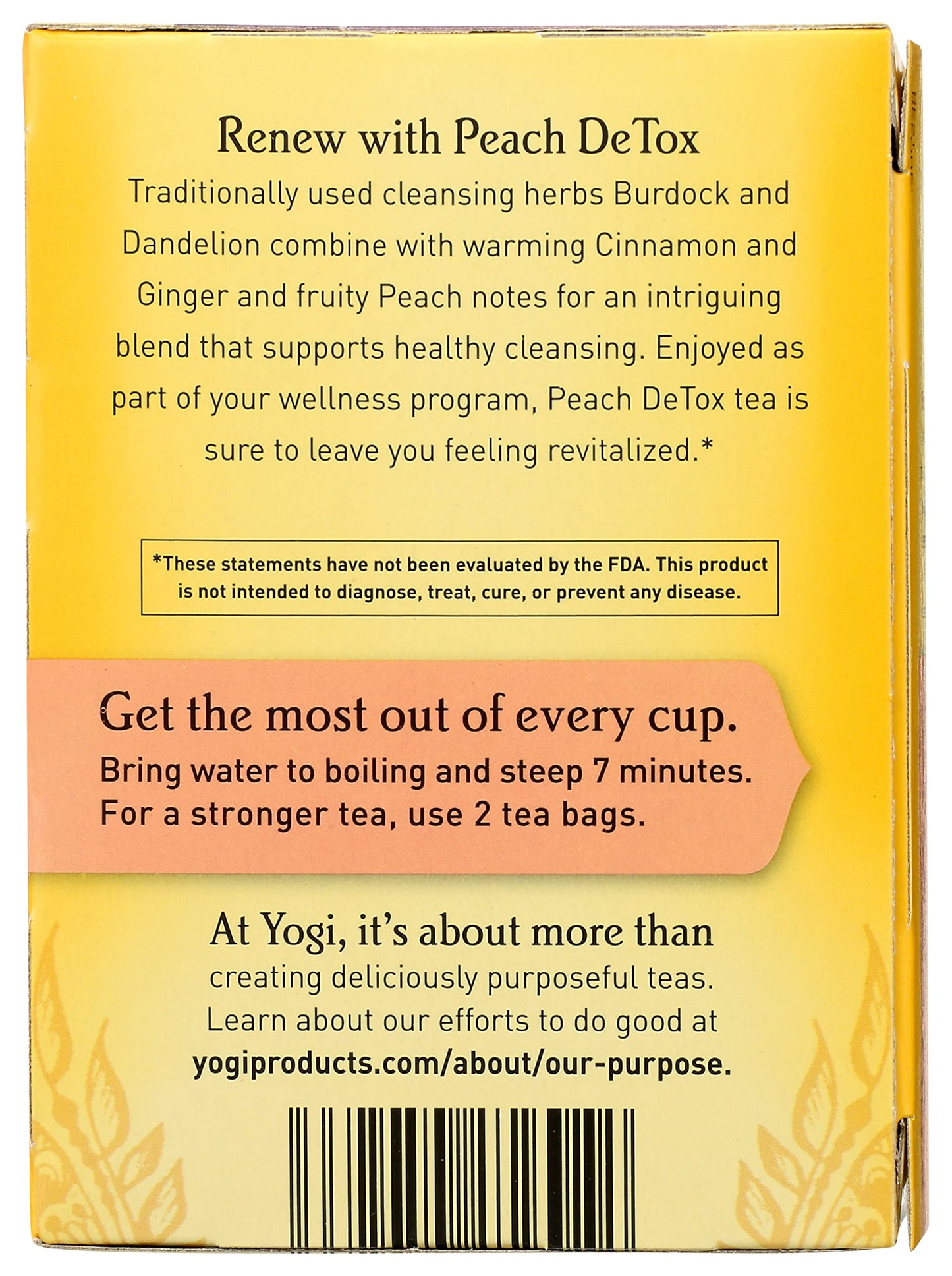 Yogi Tea, Peach DeTox, 16 Count