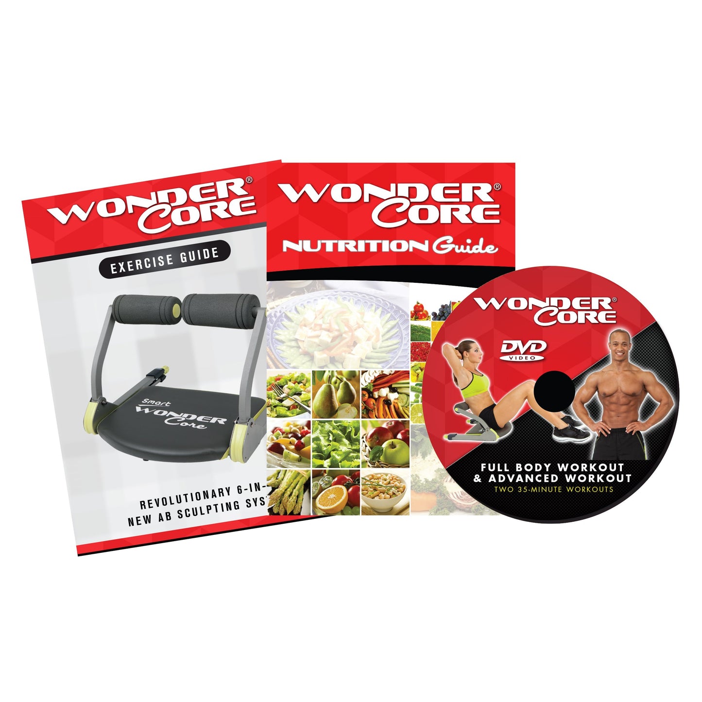 Wonder Core Smart : Cardio+ Body Muscle Toning - Fitness Equipment - Muscles Building Exercises- Compact & Portable with Original Training App & Fitness Guide (Green) (9555)