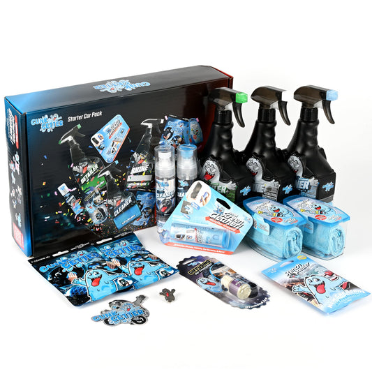Gunk Getter Car Cleaning Kit - Car Accessories for Interior and Exterior Cleaning, Glass Cleaner, Car Wipes, Auto Essentials