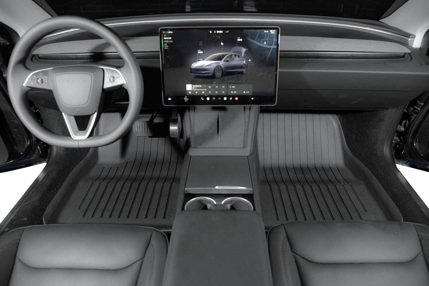 SUPER LINER 2024 2025 Tesla Model 3 Highland Floor Mats 6-Piece Set | Extra-Thick TPE All-Weather Floor & Cargo Liners | Pet & Child-Friendly Custom Fit Interior Accessories