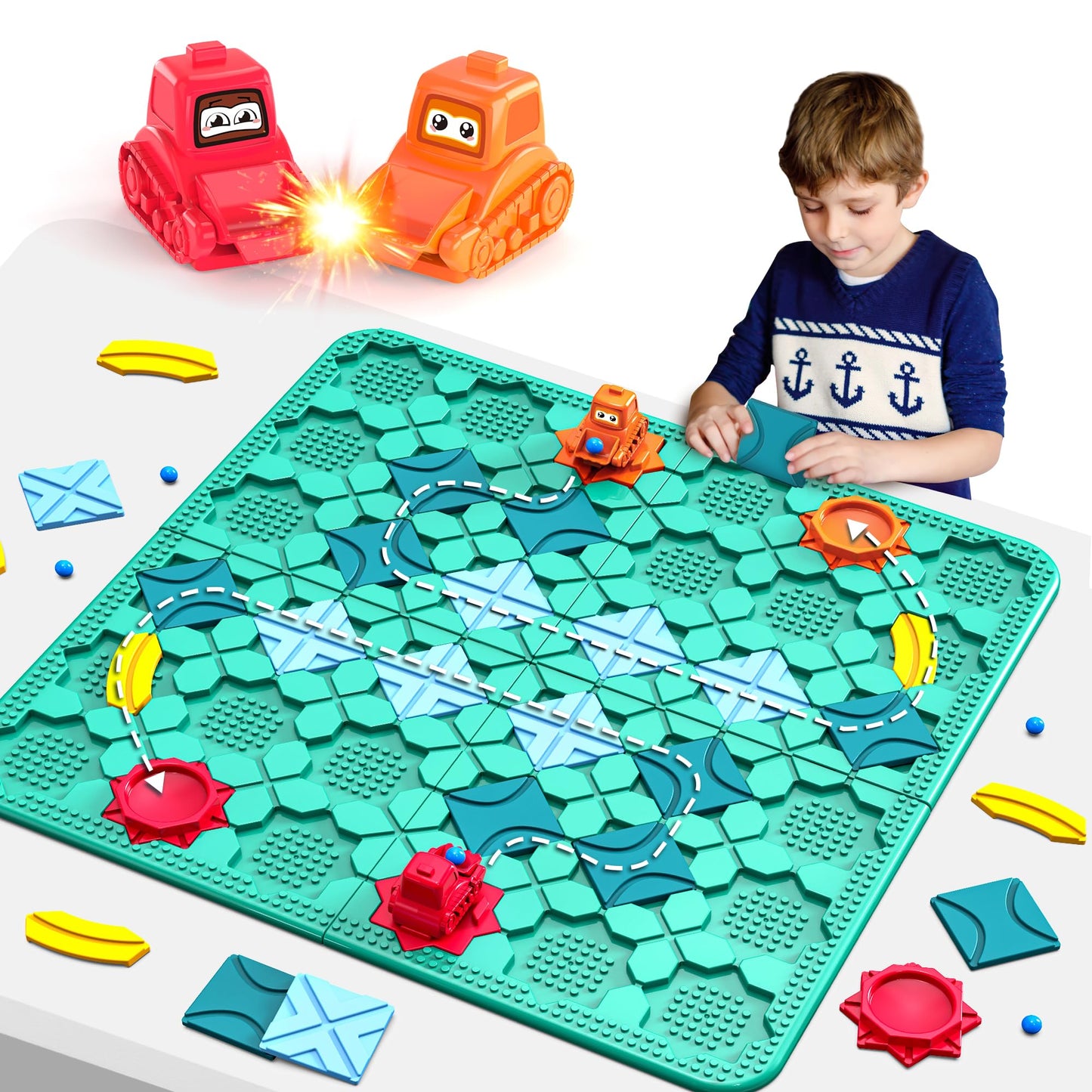 fygurso Road Builder Kids Logic Toys, Large Puzzle STEM Board Games, Educational Montessori Toys Birthday Gifts for Age 4-8 Year Old