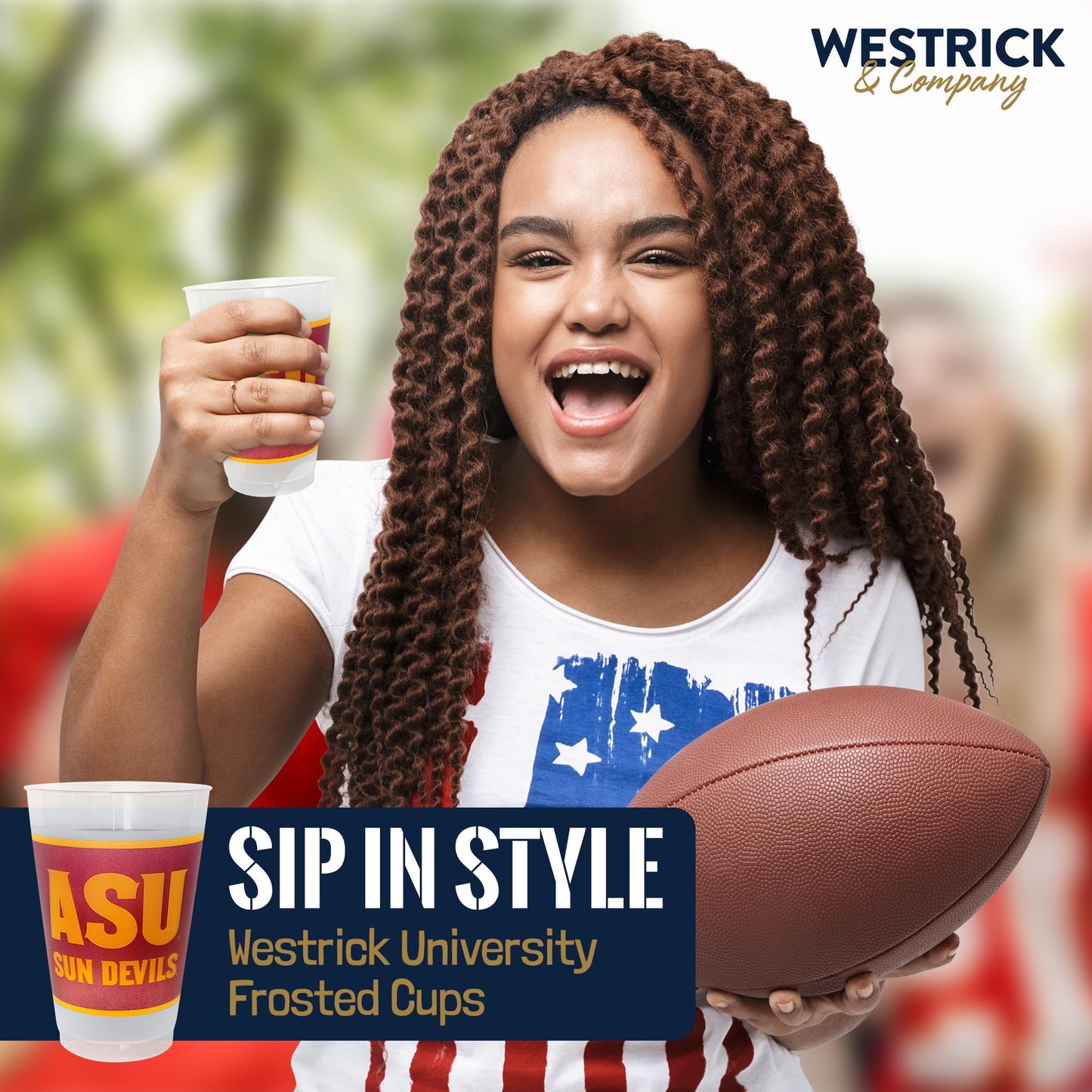 Westrick University Plastic Cups, Fun Party Supplies, Ideal Tailgate and Football Party Decorations, College Football Party Pack - 14 oz. Frosted Cups - 25 per Set, Virginia Tech Hokies