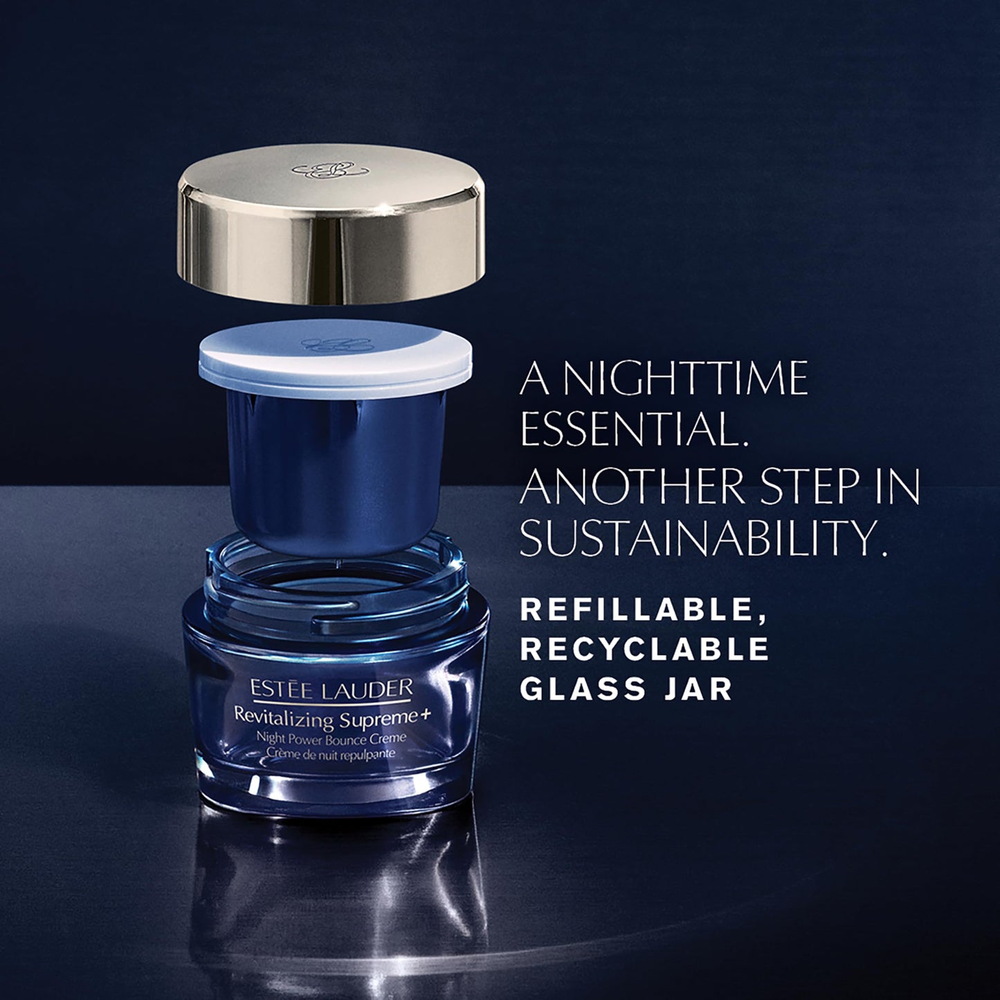 Estée Lauder Revitalizing Supreme+ Night Power Bounce Cream Moisturizer with Peptides for Firmness, 1.7 Ounce