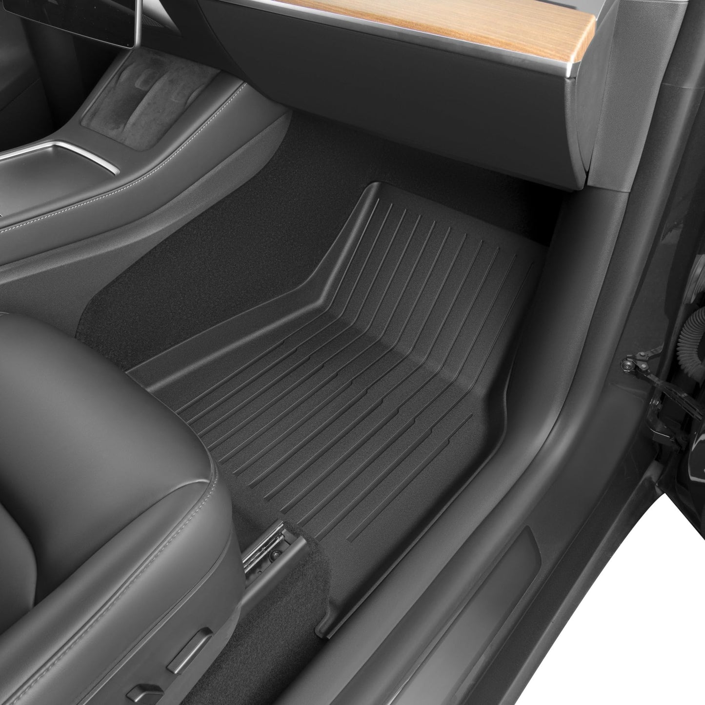 SUPER LINER Tesla Model Y 5 Seat 2021-2024 2025 Floor Mats 6-Piece Set | Extra-Thick TPE All-Weather Floor & Cargo Liners | Pet & Child-Friendly Custom Fit Interior Accessories (Not Fit 7-Seat)