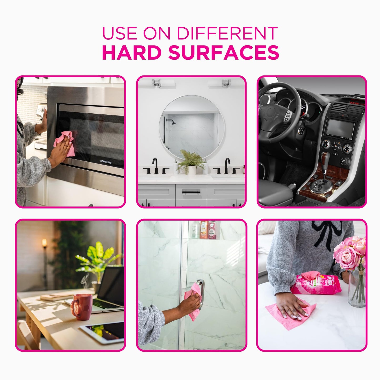 Stardrops The Pink Stuff Miracle Multi-Purpose Cleaning Wipes – 216 Count – Tough on Grease, Grime, and Dirt – All-Purpose Cleaner for Kitchen, Bathroom, and More