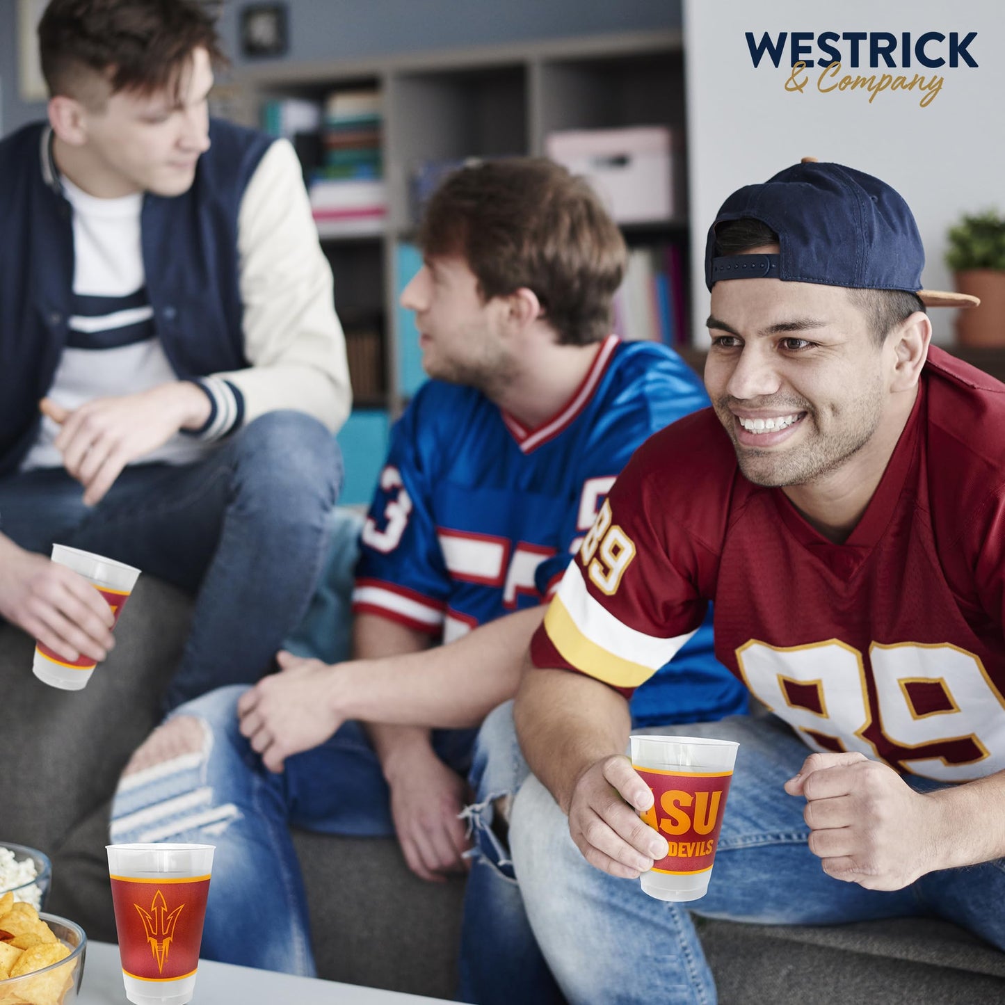 Westrick University Plastic Cups, Fun Party Supplies, Ideal Tailgate and Football Party Decorations, College Football Party Pack - 14 oz. Frosted Cups - 25 per Set, Virginia Tech Hokies