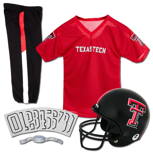 Franklin Sports Texas Tech Red Raiders Kids College Football Uniform Set - NCAA Youth Football Uniform Costume - Helmet, Jersey & Pants Set - Youth Small