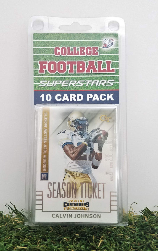 Georgia Yellow Jackets- (10) Card Pack College Football Different Tech Superstars Starter Kit! Comes in Souvenir Case! Great Mix of Modern & Vintage Players for the Super Yellow Jackets Fan! By 3bros