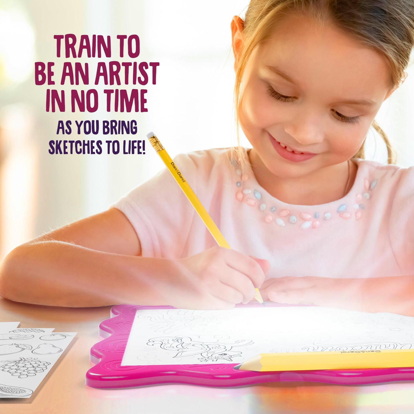 Light Up Tracing Pad for Kids - Easter Arts & Crafts Writing Drawing Tracer Board, Craft Kit for Girls & Boys Ages 6-12 - Birthday Toys Gifts Ideas for Girl or Boy 6+ Year Old Gift Toy - 6 7 8 9 10
