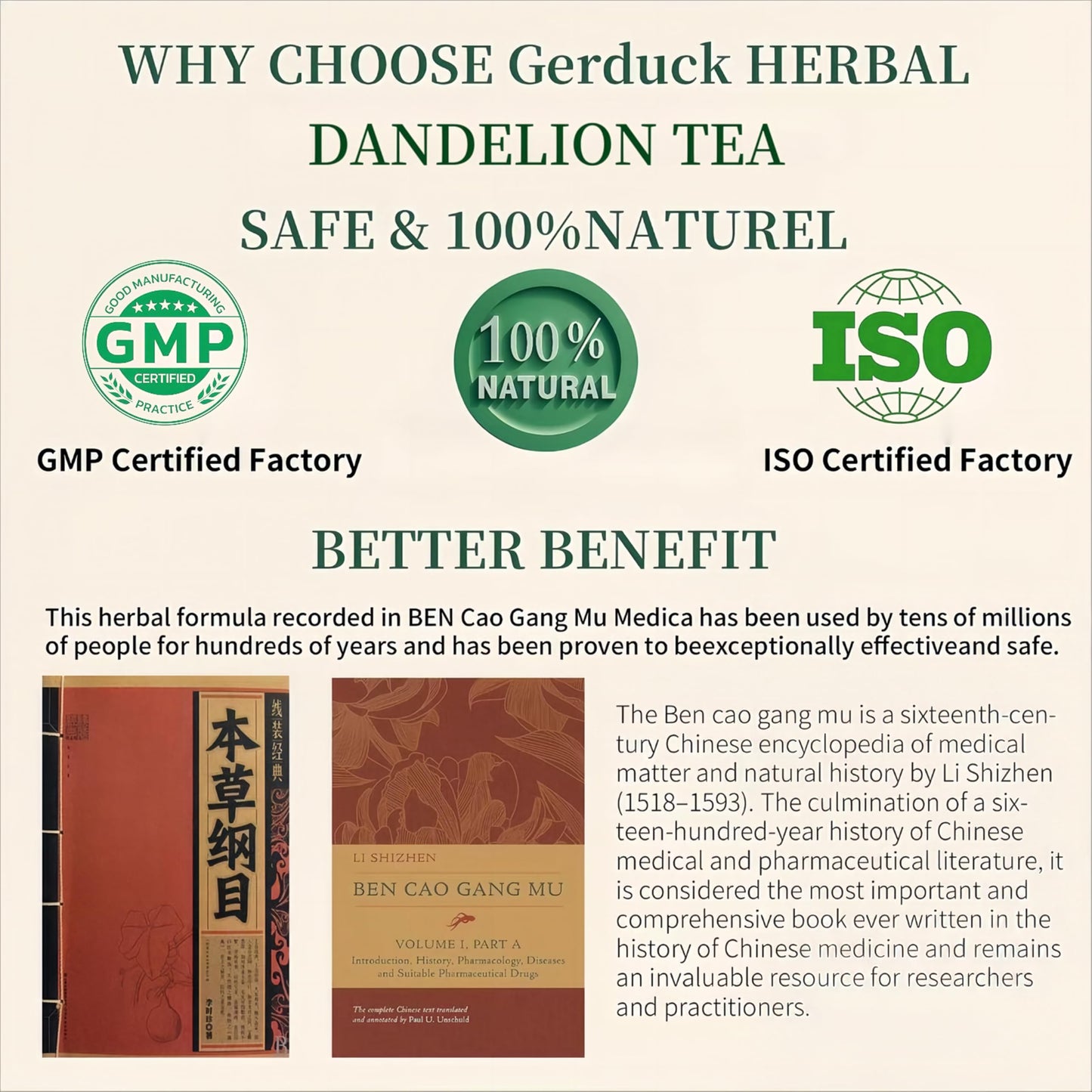Gerduck Dandelion Wolfberry Tea -Liver & Kidney Detox Tea,7 Natural Ingredients Blend with Chrysanthemum cassia seed,Licorice,Traditional Herbal Tea Formula for Daily Health,Immune Support,30 Tea Bags