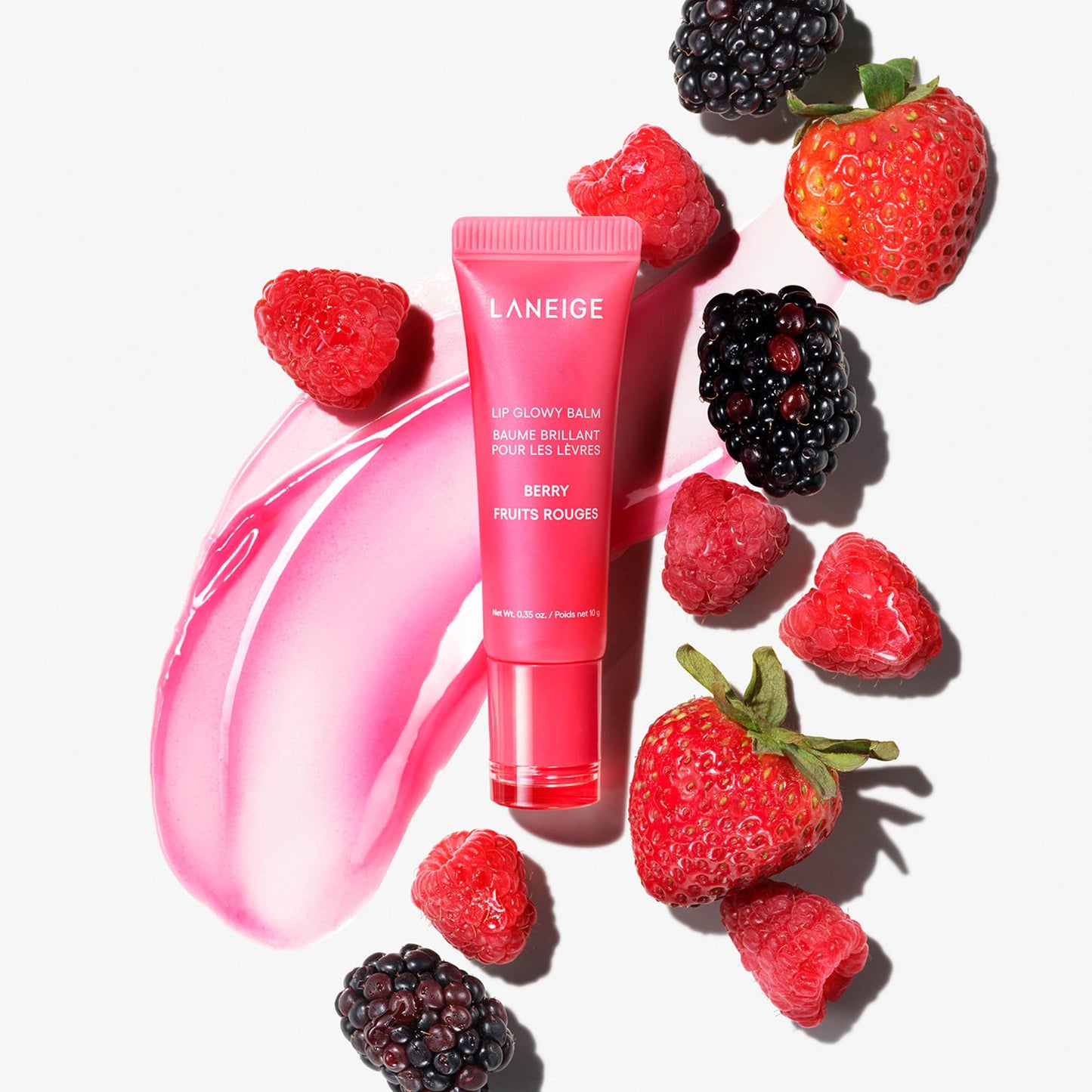 LANEIGE Lip Glowy Balm Berry: Hydrate, Glossy, Lightweight, Moisturize & Tint with Shea Butter (Packaging May Vary)