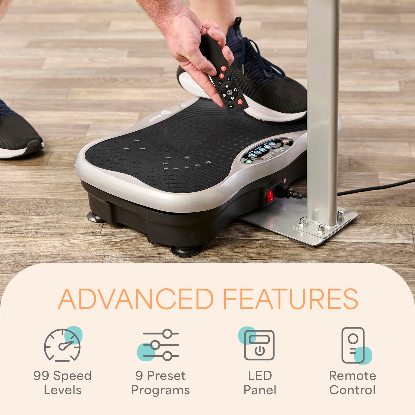 Lifepro Vibration Plate Exercise Machine with Magnetic Acupoints - Full Body Vibration Platform for Beginners and Recovery - Ideal Lymphatic Drainage Massager for Muscle Toning and Overall Fitness