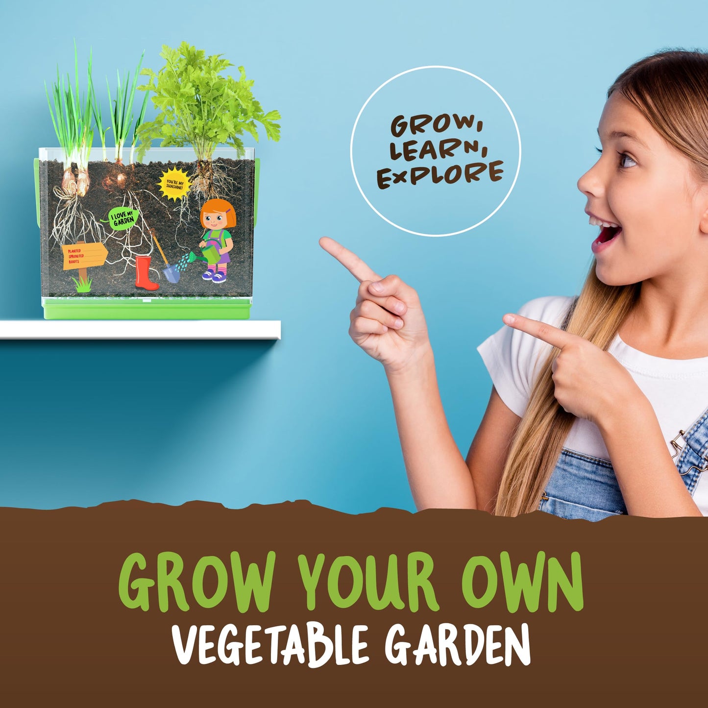 Root Viewer Kit for Kids - Easter Gifts - Grow Your Own Plant for Boys & Girls - Science STEM Toy & Craft Growing Kits for Ages 4-8 Birthday Gifts for Boy, Girl 4, 5, 6, 7, 8, Year Old - Gardening Toy