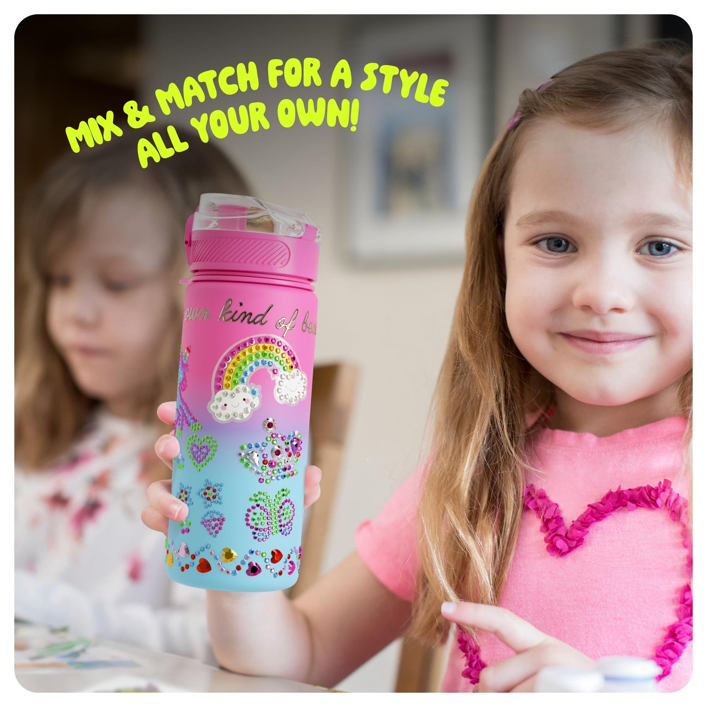 Decorate Your Own Glow-in-the-dark Water Bottle Kit for Girls - Easter Gifts for Girl Ages 4-6 5-7 6-8 - 4 5 6 7 8 Year Old Birthday Gift Ideas - Arts and Crafts for Kids Age 6-8 - Unicorn Easter Toys