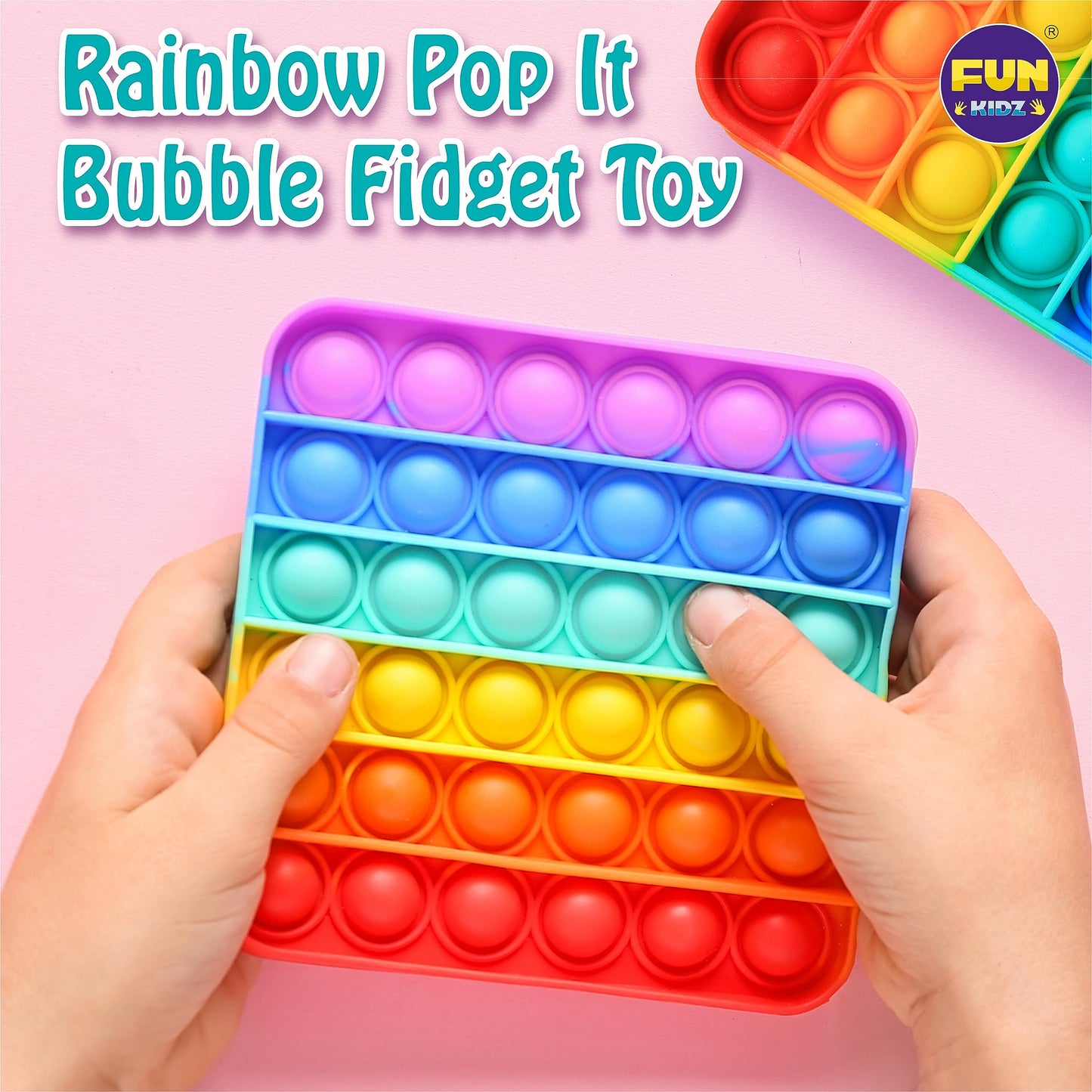 Fidget Box for Girls Boys, FunKidz Mystery Sensory Fidget Pack Toys for Stress Relief Kids Party Favors Gift Classroom Prizes Travel Camping with Portable Case