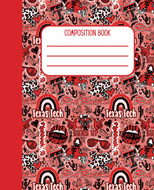 Texas Tech Composition Book: College Ruled