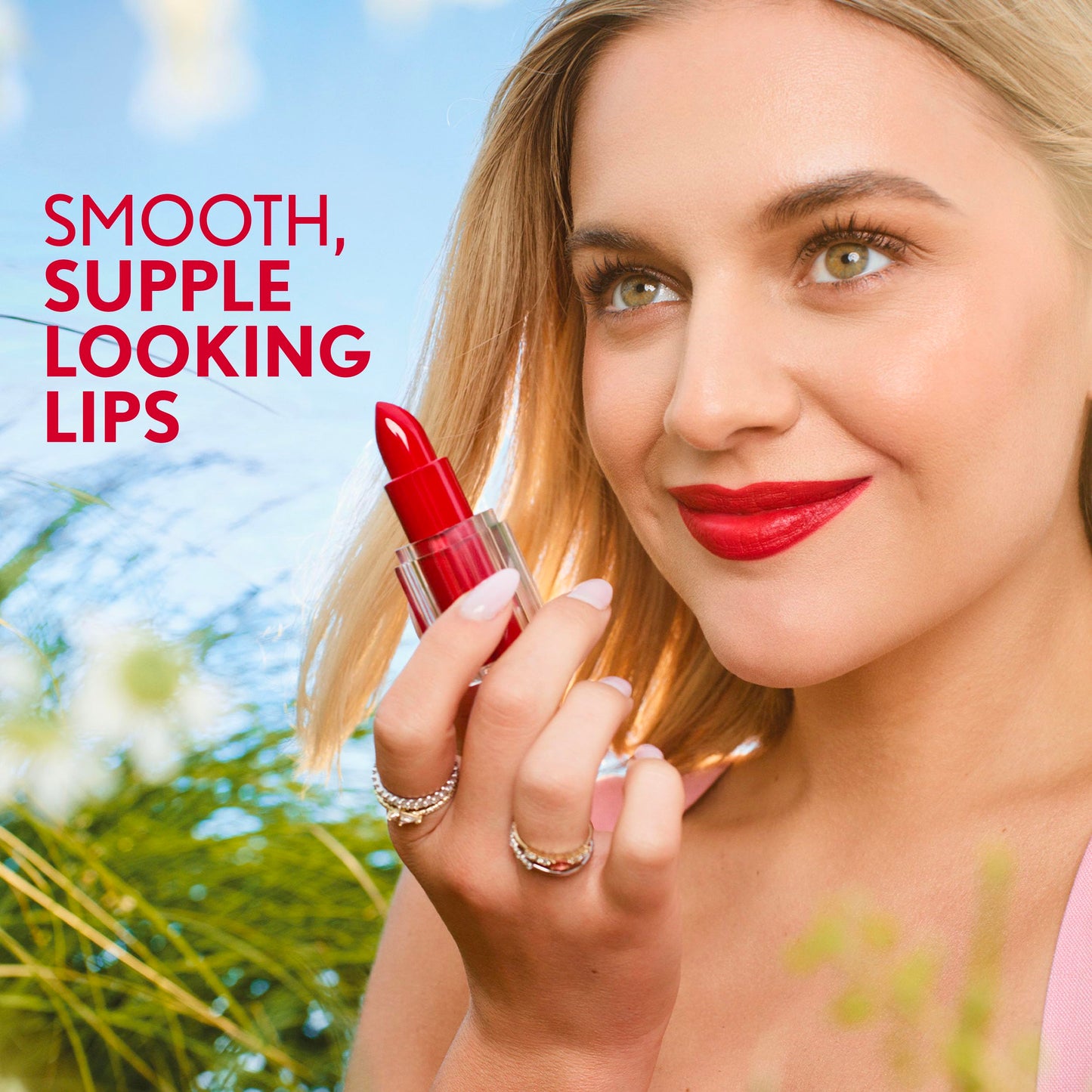 COVERGIRL Clean Lip Color, Crema, Satin Finish, Squalane, Avocado & Aloe, Carmine-Free, Non-Drying, 0.12oz