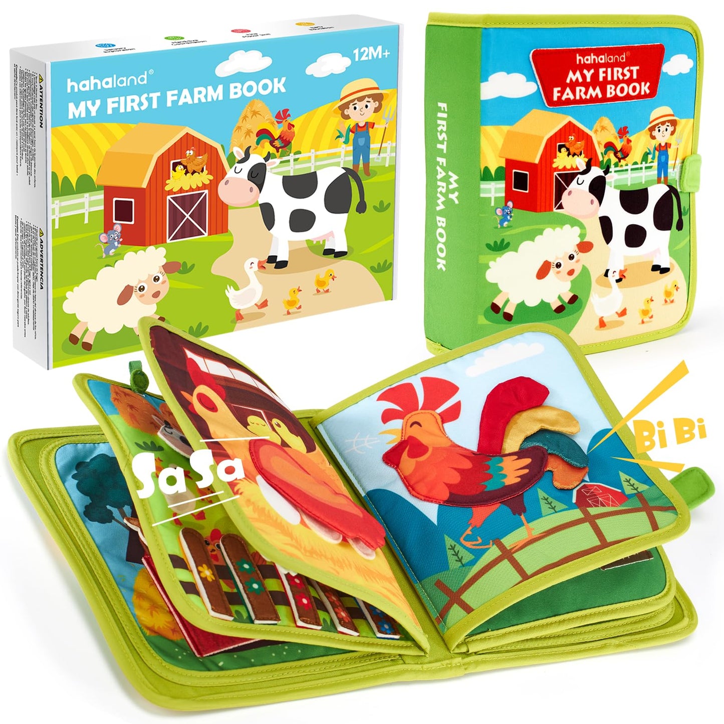 hahaland Busy Book for Toddlers 1-3 - Montessori Toys Busy Board for 1 Year Old Boy Toys Girl Birthday Gift, Educational Quiet Activity Books Easter Basket Stuffers Toddler Toys 1-2 One Year Old Gifts