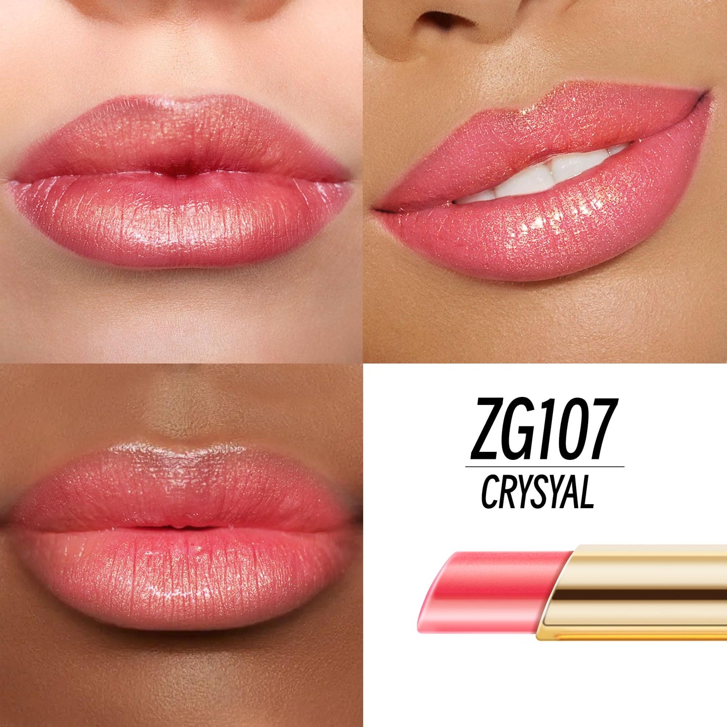 Depuplum Peach Pink Lipstick Moisturizing for Women Shimmer Tinted Lip Balm Hydrating Nourishing Lip Gloss Vegan& Cruelty Free Lip Makeup, ZG107 Candy