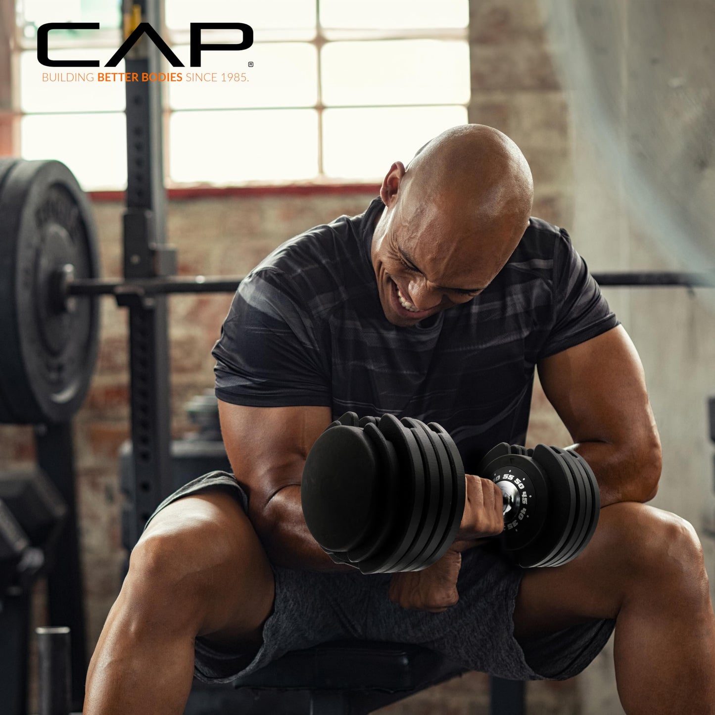 CAP Barbell ADJUSTABELL® 25 lb Pair of Adjustable Dumbbells with Contoured Full Rotation Handle, Honeycomb Chrome and Black Handle
