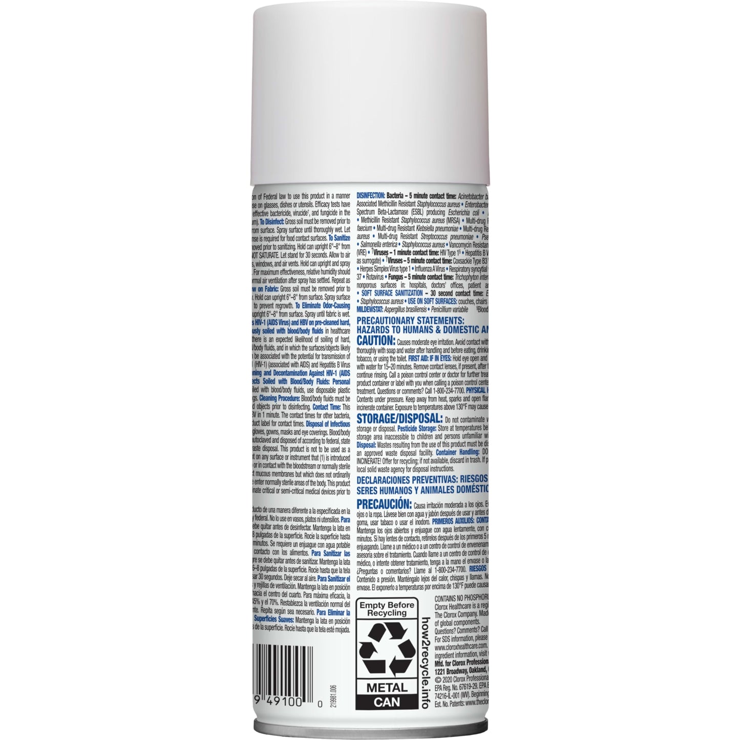 CloroxPro Healthcare Citrace Hospital Disinfectant & Sanitizer Aerosol Spray, Healthcare Cleaning and Industrial Cleaning, Clorox Disinfecting Spray, Citrus, 14 Ounces - 49100