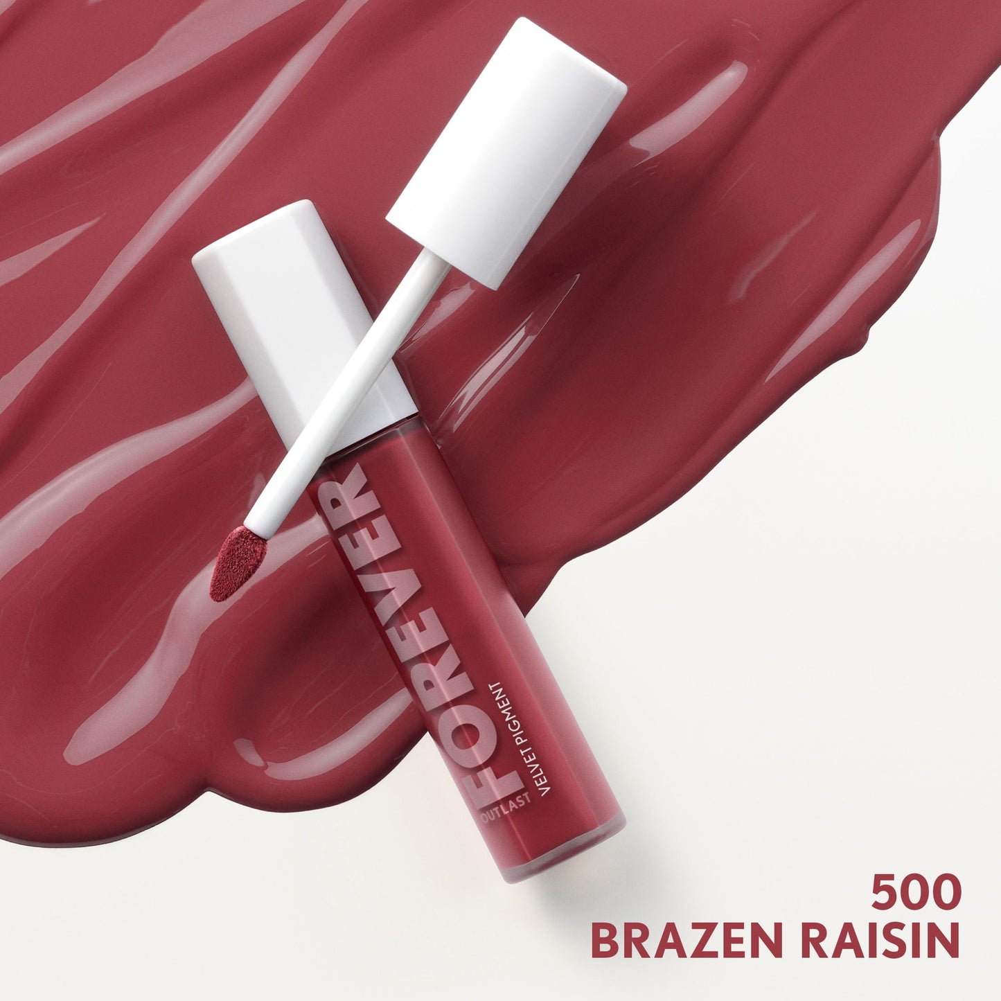 Covergirl Outlast Forever Velvet Pigment, 500 Brazen Raisin, Matte Lipstick, Vegan Formula, Easy to Use, Glides on Effortlessly, Long-Lasting, Perfect Color, 0.30oz