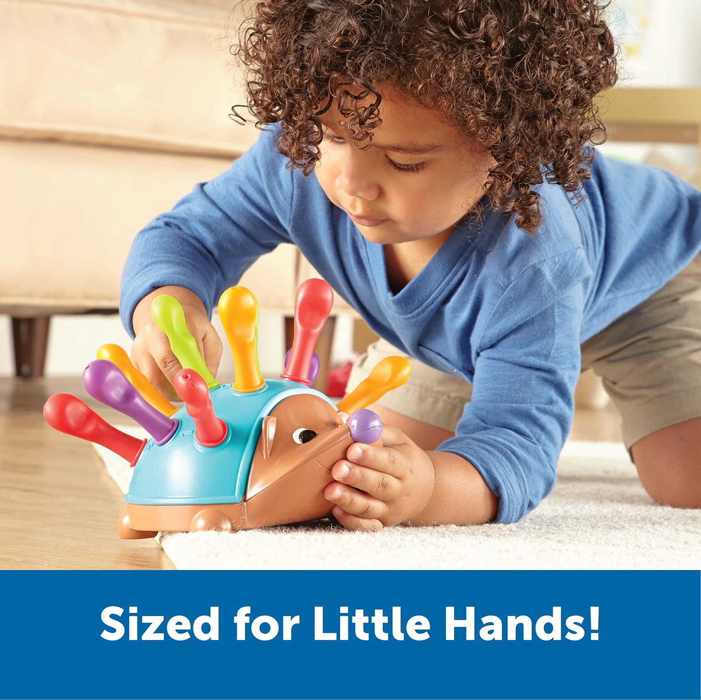 Learning Resources Spike The Fine Motor Hedgehog, Toddler Learning Toys, Fine Motor and Sensory Toys, Kids Easter Basket Stuffers, Ages 18+ Months,14 Pieces