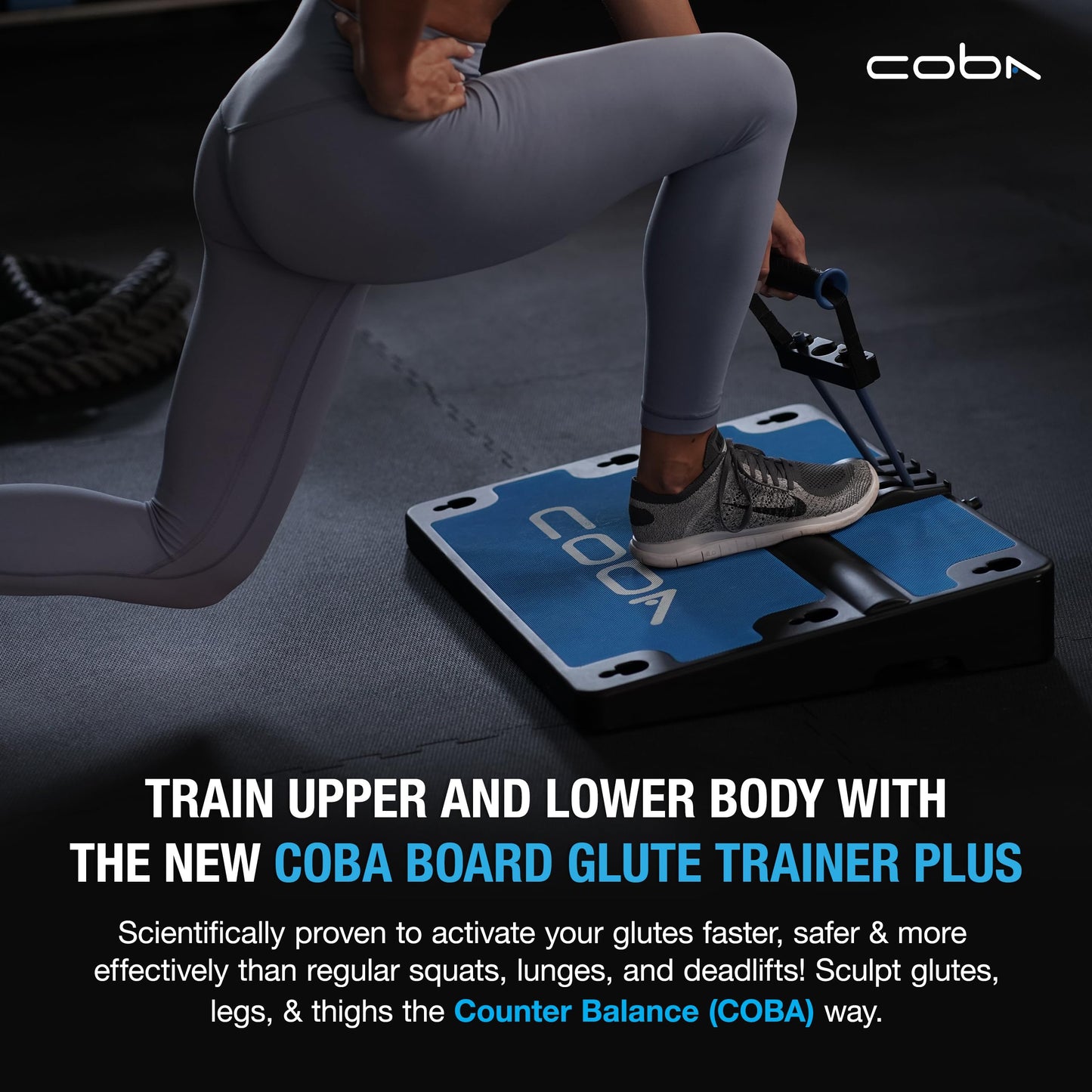 COBA Glute Trainer Plus - Full Body Home Workout System, Glutes, Core, Booty & Arm Exercise Machine, Portable Home Gym Full Body Booty Band Trainer with Free Instructional Videos