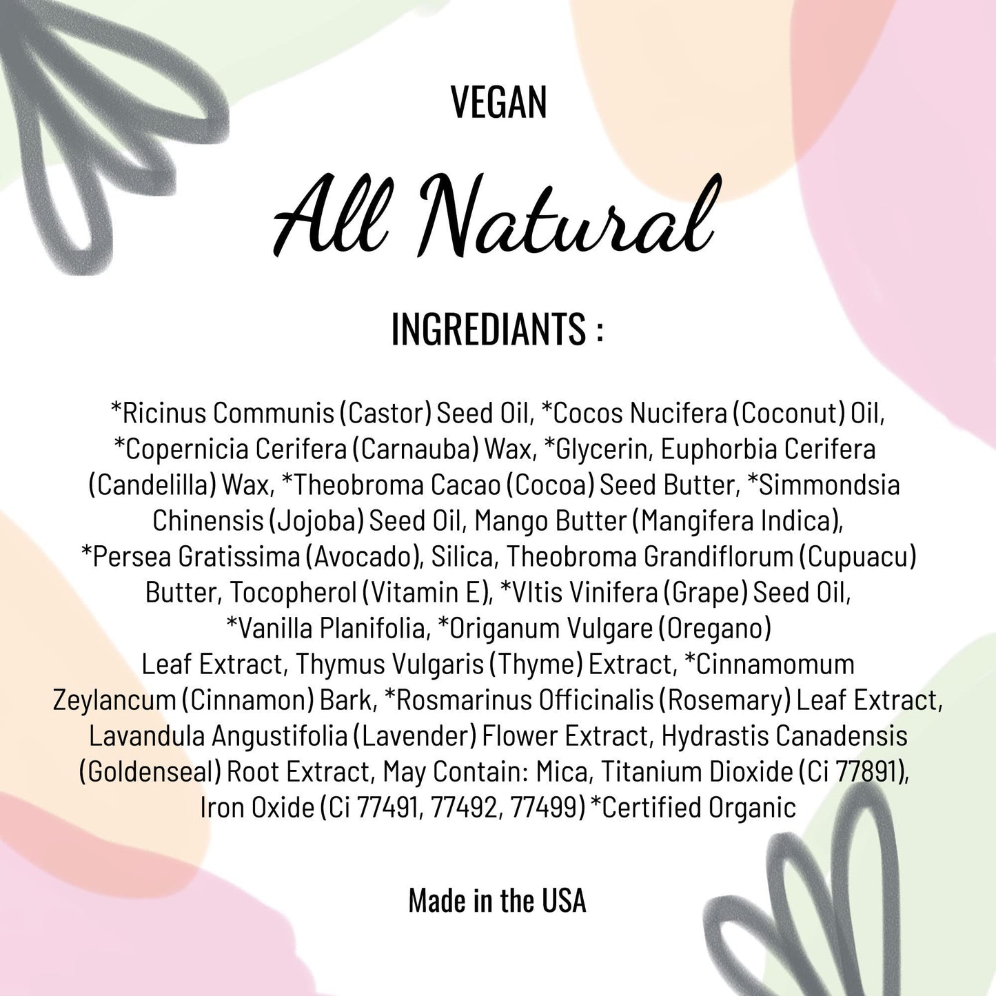 Mom's Secret Natural Lipstick, Organic, Vegan, Gluten Free, Cruelty Free, Slim Package, Made in the USA, 0.07 oz. (Blushing Bride Matte)