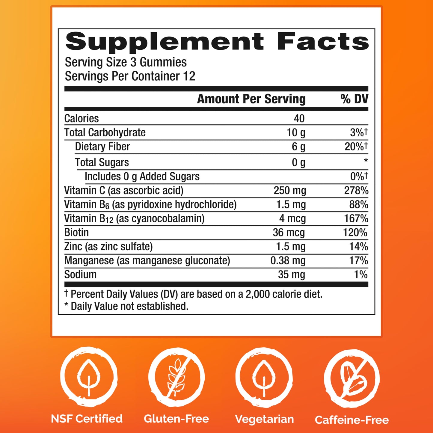 Emergen-C Zero Sugar Immune Support Adult Gummies 36 Count