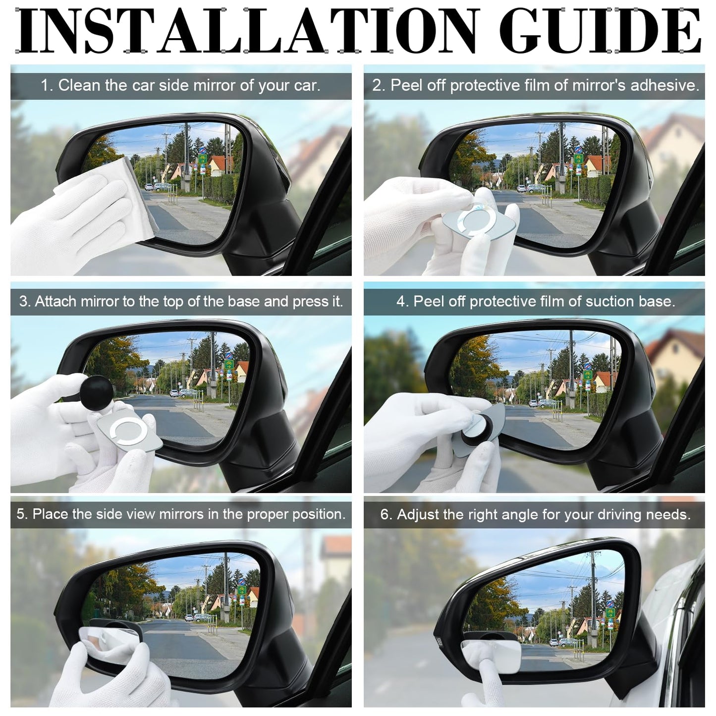 LivTee Blind Spot Car Mirror, HD Glass Frameless Convex Side Mirror Blindspot, Wide Angle Rear View Mirrors for SUVs, Trucks and RVs - Car Accessories