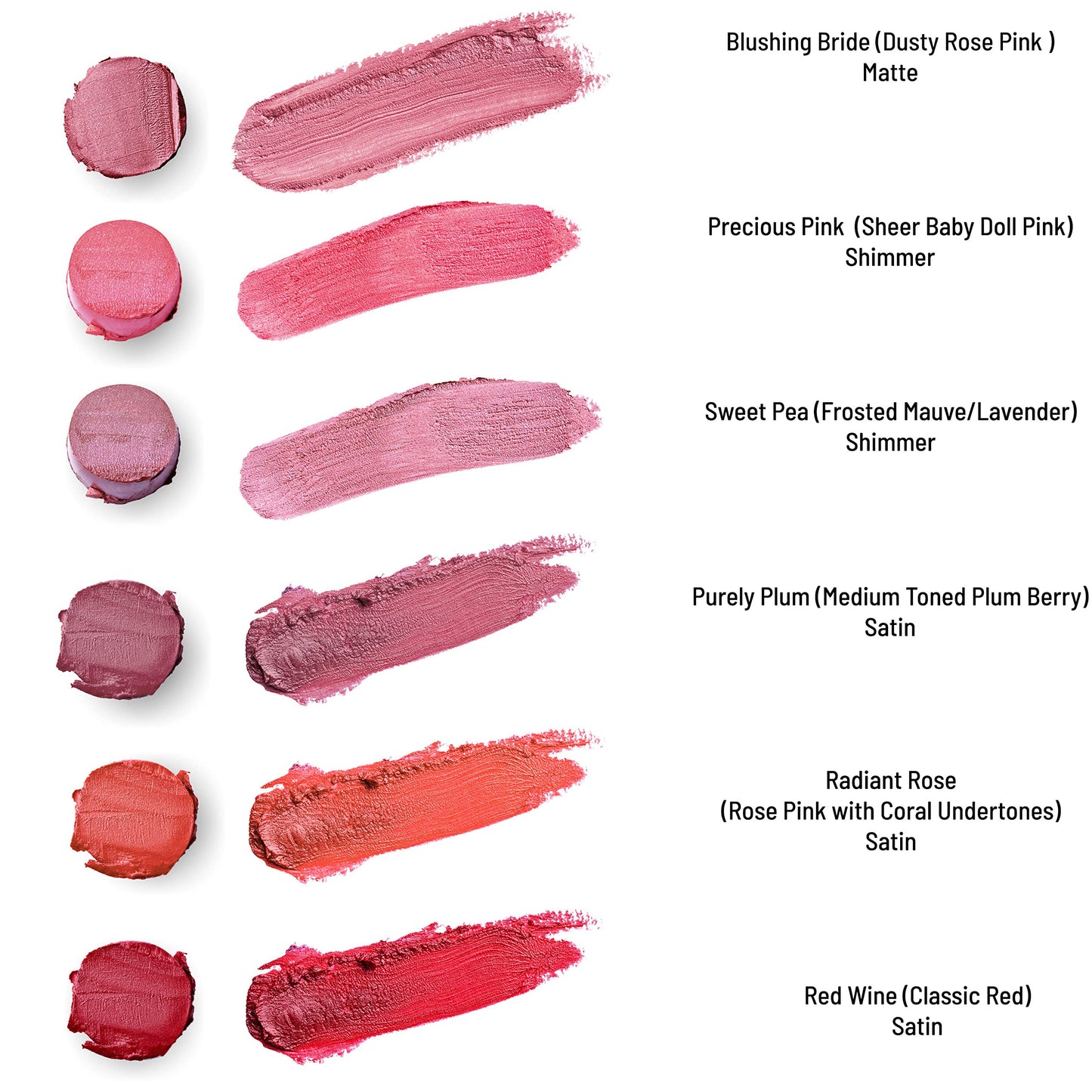Mom's Secret Natural Lipstick, Organic, Vegan, Gluten Free, Cruelty Free, Slim Package, Made in the USA, 0.07 oz. (Blushing Bride Matte)